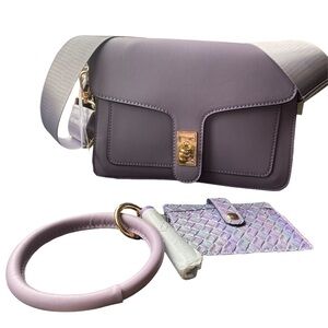 LILAC CROSS BODY BAG VEGAN NWT